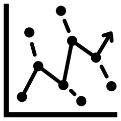 Regression Analysis Glyph Icon