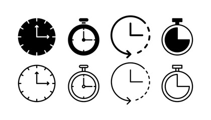 Clock icon. Time icon vector. Clock icon in trendy flat style isolated
