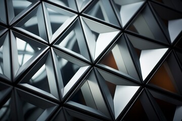 Abstract backdrop of modern glass and steel architecture. Background with selective focus and copy space