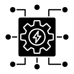 electrical chip system icon