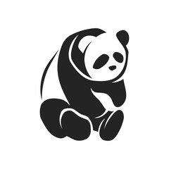 Panda Logo template Isolated. Brand Identity. Icon Abstract Vector graphic
