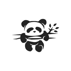 Panda Logo template Isolated. Brand Identity. Icon Abstract Vector graphic