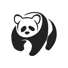 Panda Logo template Isolated. Brand Identity. Icon Abstract Vector graphic
