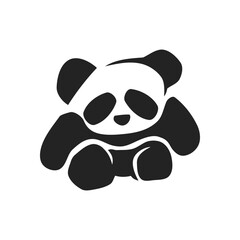 Panda Logo template Isolated. Brand Identity. Icon Abstract Vector graphic