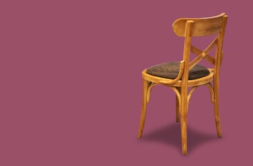 Leather chair separated from a white background clipping part