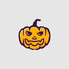 vector halloween pumpkin vector icon illustration