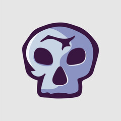 vector halloween skull vector icon illustration