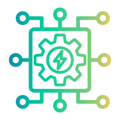 electrical chip system icon