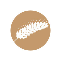 Wheat Logo Grain Design Simple Illustration Template