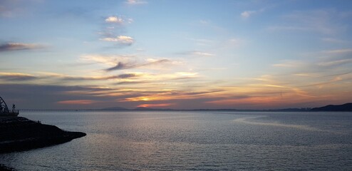 Fototapeta premium sunset at the sea