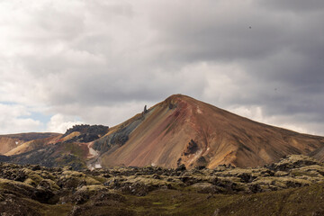 Landmannalaugar, a location in Iceland's Fjallabak Nature Reserve in the Highlands. The area is  largely known for its natural geothermal hot 