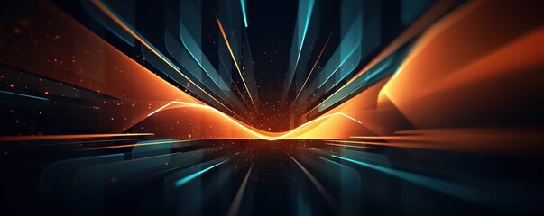 Abstract digital background. Can be used for technological processes, neural networks and AI, digital storages, sound and graphic forms, science, education, etc. - obrazy, fototapety, plakaty