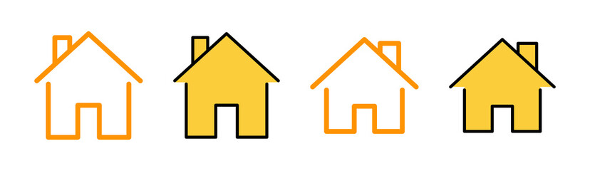 Fototapeta premium House icon set for web and mobile app. Home sign and symbol