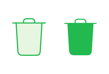 Trash icon set. trash can icon. delete icon vector. garbage