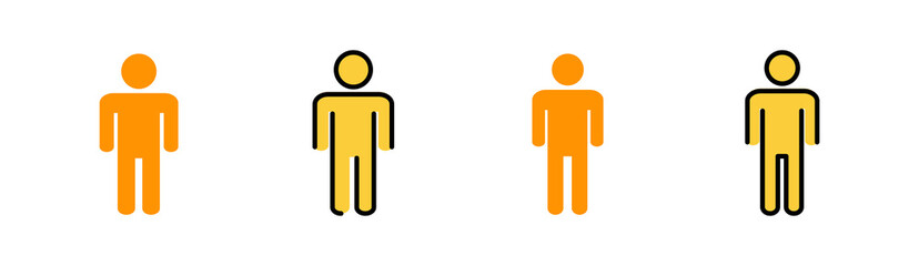 Fototapeta na wymiar Man icon set for web and mobile app. male sign and symbol. human symbol
