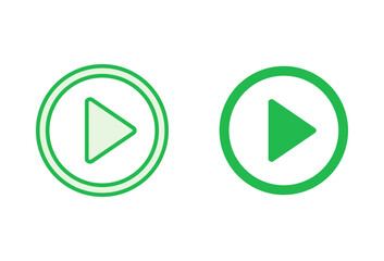 Play Icon set. Play button vector icon