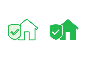 Fototapeta premium House insurance icon set. house protection icon.