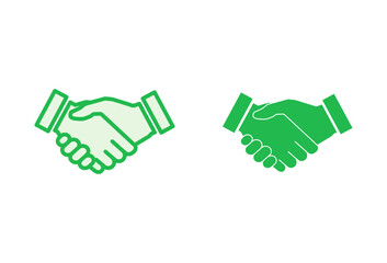 Handshake icon set. business handshake. contact agreement