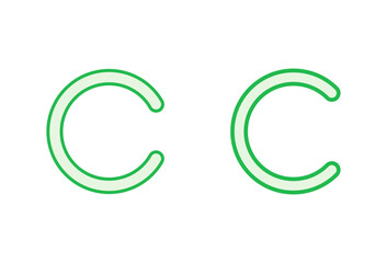 Copyright icon set. copyright symbols