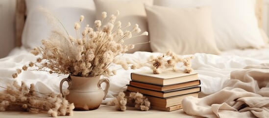 Romantic idea of us using wood alphabet bouquet and book on the bed