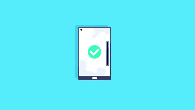 animated clipart of mobile payments, online transactions via smartphone. online transaction process for sellers and buyers