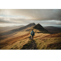 Fototapeta premium Hiker Trekking