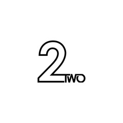 two lettering initial monogram logo design