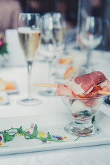 シャンパンと生ハム