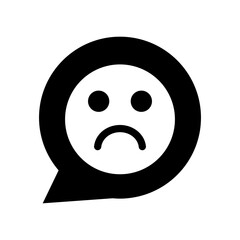 dissatisfaction glyph icon illustration vector graphic. Simple element illustration vector graphic, suitable for app, websites, and presentations isolated on white background