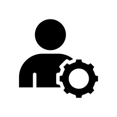 management glyph icon illustration vector graphic. Simple element illustration vector graphic, suitable for app, websites, and presentations isolated on white background