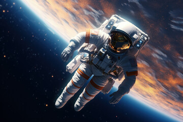 Astronaut's Spacewalk in Zero Gravity, Spacewalk Exploration