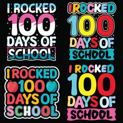 Fototapeta na wymiar 100 DAY OF SCHOOL T SHIRT DESIGN, new t shirt design, school t shirt design, baby school t shirt design, 100 Magical Days Of Kindergarten