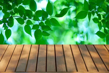 Fotobehang 背景　森のテーブル © Ray Park Stock Photo