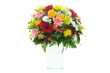 ฺBeautifullyFlowers arranged  in vases and baskets.