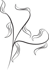 Simple Floral Doodle Element