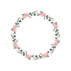 Cute wreath illustration