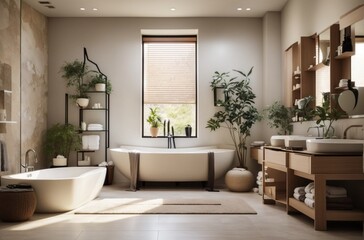 modern bathroom with furniture