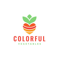 carrot vegetable lover fresh cooking modern colorful simple logo design vector icon illustration