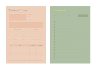 Assignment Planner. (Summer) Plan your day make dream happen.