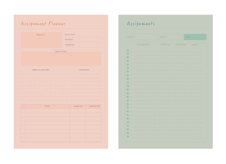 Assignment Planner. (Summer) Plan your day make dream happen.