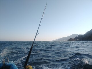 fishing at the sea