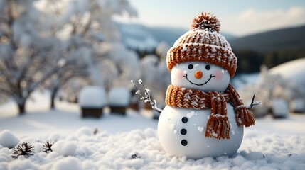 Snowman in the snow, Generative AI