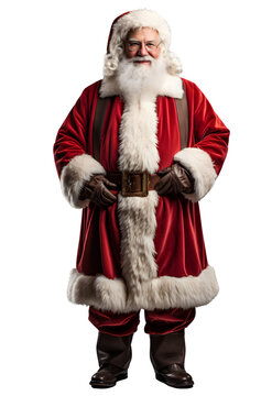 Portrait of Santa Claus, Full body image of Santa Claus, Santa in Standing pose, Generative AI