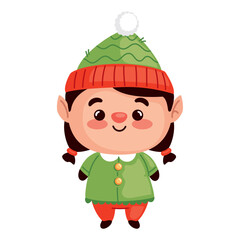 christmas character elf cute