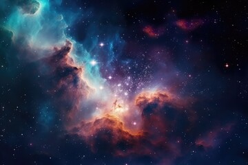 space galaxy background - Generative AI - obrazy, fototapety, plakaty