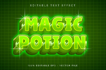 Magic Potion Editable Text Effect Neon Style