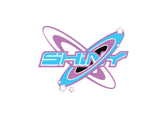 vector y2k typography design