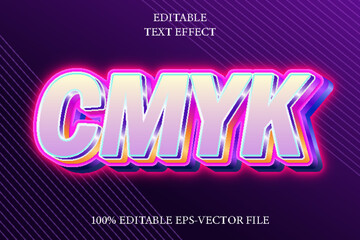 CMYK Editable 3D Modern Style