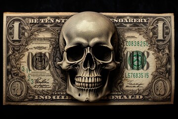 Skull Money - obrazy, fototapety, plakaty