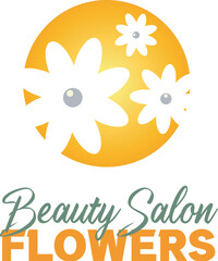 Fototapeta na wymiar Beauty Salon Logo, New Logo Design, Png Logo, Logo Templates, sun and flowers, beauty parlour logo, business logo,